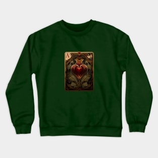 Ace of Hearts Art Nouveau Style Crewneck Sweatshirt